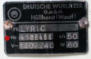 wurlitzer lyric cornet serial numbers